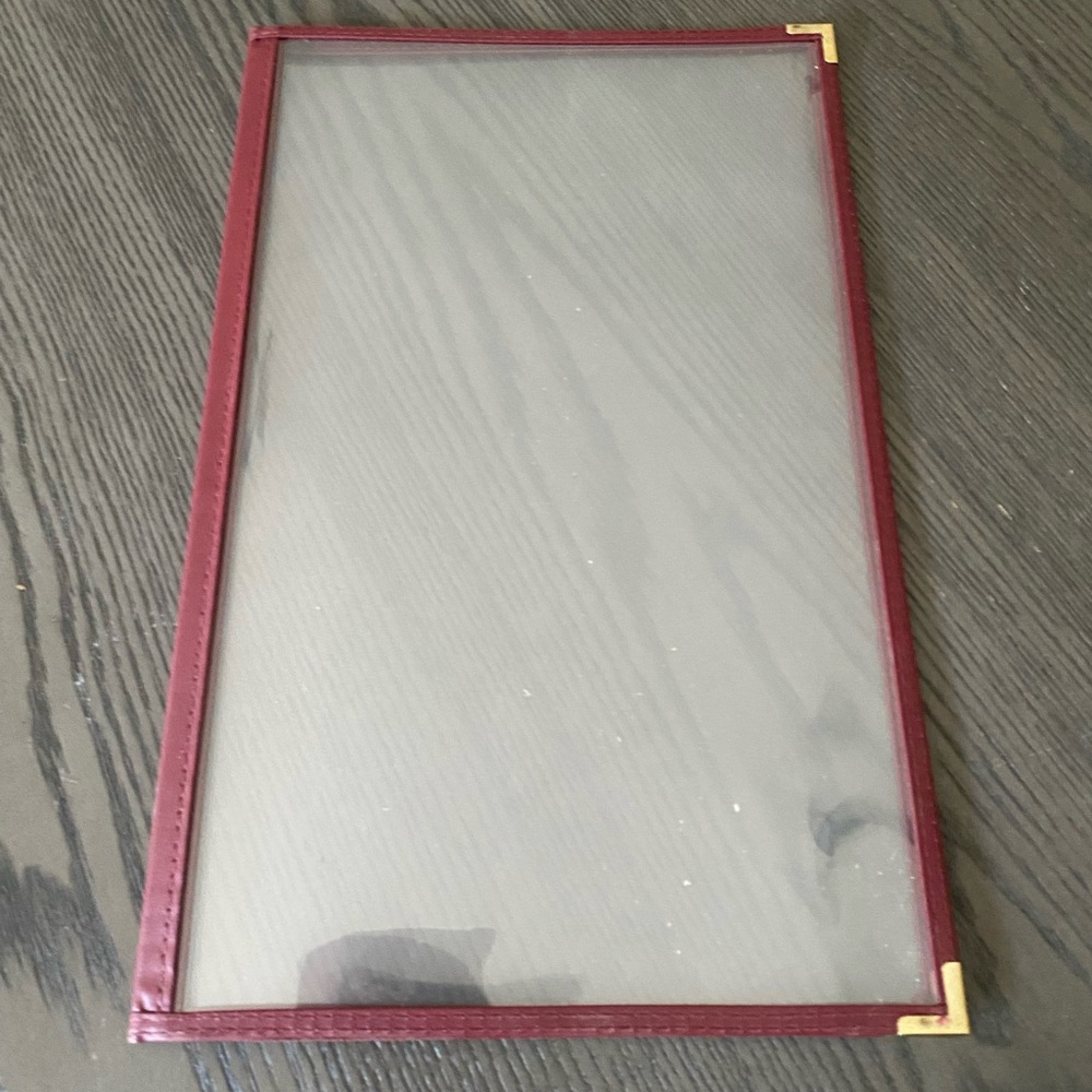 Elegant Burgundy and Gold Menu Cover